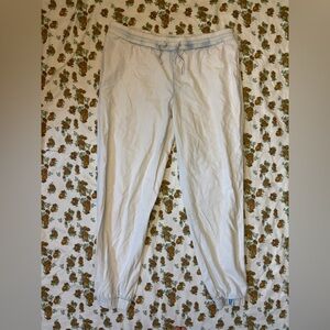 American Rag Off-White and Blue 100% Cotton Joggers Size L